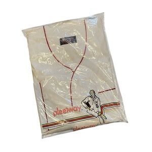 Vintage Pleetway Men’s Pajamas Sleepwear Size‎ M Cream and Red